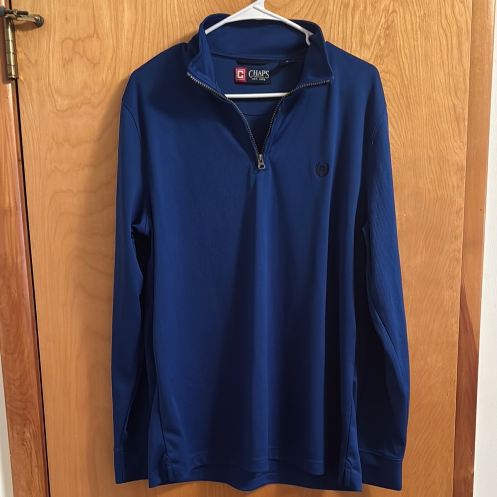 Chaps Classic Blue Quarter-Zip Pullover
